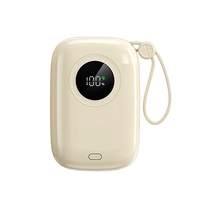 Batterie externe étanche 10000 mAh avec câble USB-C intégré, compacte, légère, ultra-fine, chargeur portable prenant en charge la charge rapide