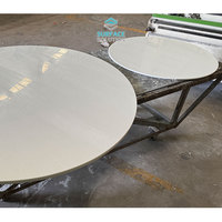 Marque Surface Solution Maison et Restaurant Dessus de table blancs Dessus de table rond haut en marbre