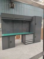 Poste de travail de garage en acier robuste armoire à outils modulaire établi de stockage atelier combinaison boîte à outils armoire à roulettes