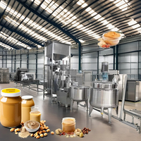 Ligne de production de beurre de cacahuète entièrement automatique continue, fabrication de houmous, de tahini, de pâte de graines de sésame, y compris le moulin à riz, neuf et d'occasion