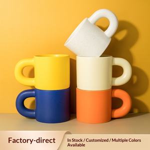 Taza Gruesa Creativa con Asa Grande, Taza <span class=keywords><strong>de</strong></span> Agua <span class=keywords><strong>de</strong></span> Cerámica, Linda, <span class=keywords><strong>de</strong></span> Alto Valor Estético, Diseño Encantador, Taza Promocional con Logotipo Personalizado - Product Image 2