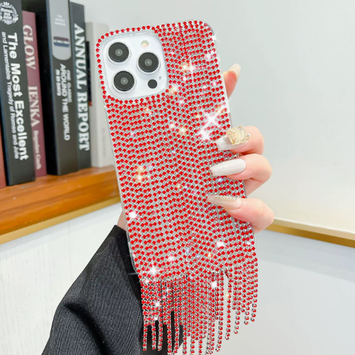 New 3D Handmade Series Luxury Sparkle Rhinestone Diamond Cover Bling Case for iPhone 15 Plus Pro Max