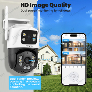 Caméra de sécurité extérieure intelligente WiFi Hongnaer 8MP 4K PTZ, double objectif 360°, application <span class=keywords><strong>ICSee</strong></span>, caméra IP WiFi CCTV sans fil - Product Image 5