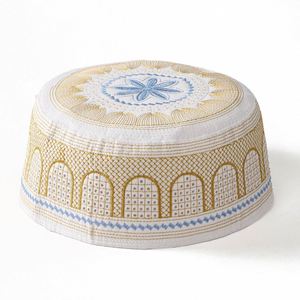 Cross-Border Men's <b>Flat</b> <b>Hat</b> with 3D Embroidery Polyester Material Fashion Style Travel Use Saudi National <b>Hat</b> - Product Image 2