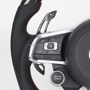 Volant en cuir à LED avec bouton de sélection pour VW Volkswagen <span class=keywords><strong>Golf</strong></span> <span class=keywords><strong>8</strong></span> R 5 6 7 7.5 MK8 MK6 MK7 6R 7R 8R Gti Jetta - Product Image 3