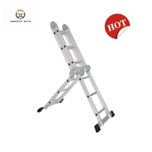 Scala in Alluminio Multiuso Pieghevole e Regolabile, Capacità 150KG, Resistente alla Corrosione, Lunga Durata - Product Image 4