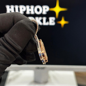 Pendentif personnalisé de haute qualité avec nom, 1,8 pouce, en argent 925 plaqué or rose, Moissanite, style Hip Hop Iced Out, bijou de luxe - Product Image 6