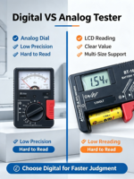 Probador de Baterías Digital YUMO BT-168D con Pantalla LCD, Verificador Universal de Voltaje para Baterías AA, AAA, C, D, 9V, 1.5V y de Botón