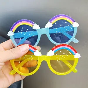 DOISYER 2021 חדש קוריאני ילדים אופנה עגול מסגרת משקפיים מגמת ענן קשת חמוד משקפיים קריקטורה משקפי שמש ילדים