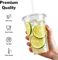 Gobelets en plastique jetables personnalisés avec logo, prix de gros, pour bubble tea, impression sur gobelets en plastique