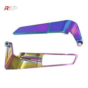 Espejo Retrovisor Frontal RSP Rainbow Wing de Aleación de Aluminio, Ajustable, Gran Angular, Antideslumbrante, Universal para Motocicleta y Scooter, Juego de 2 - Product Image 5