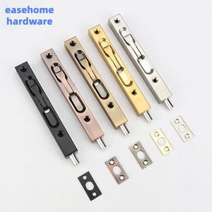 Chiusura a Scatto per Porta in Acciaio Inox Easehome, Design Moderno per Hotel, Facile Installazione, Finitura Nera, Inserto Allungato per Porte - Product Image 1