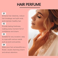 Brume parfumée pour cheveux pour femmes, parfum de rose, taille standard, nourrit les mèches, procure une hydratation profonde, laisse les cheveux frais et floraux