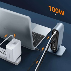 Base de Conexión Tipo C 12 en 1, USB 3.0, RJ45, Lector de Tarjetas TF y SD, Carga PD, HDTV 4K, VGA, 3.5mm, USB C para Macbook, Laptop, <span class=keywords><strong>PC</strong></span>, <span class=keywords><strong>Hub</strong></span> Tipo C - Product Image 6