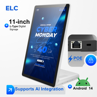Tablette Commerciale Android 11 Pouces en Forme de L pour Affichage Dynamique RK3576S 3TOPS 4+64 Go, Prise en Charge de l'Intégration IA Cloud et Hors Appareil