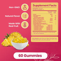 Gummies Probiotiques Équilibre pH Vaginal Ananas pour Femmes Marque Privée Santé Vaginale Féminine