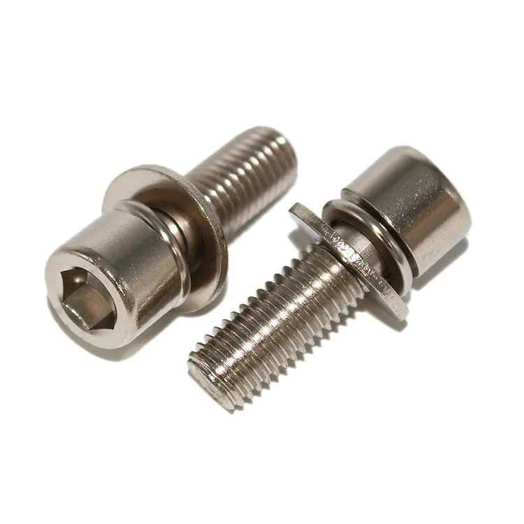 fasteners manufacturing hexagon socket head screws allen key bolt with spring and flat washer allen key bolts