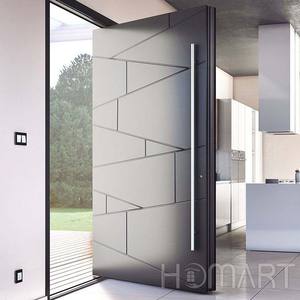 Grande porte de sécurité pivotante à double entrée en aluminium moderne fabriquée en Chine pour les entrées de maison Porte d'entrée blindée extérieure - Product Image 3