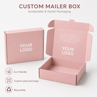 Boîte d'expédition pliante en carton ondulé recyclé avec logo personnalisé imprimé, boîte avion écologique, emballage d'expédition coloré pour vêtements