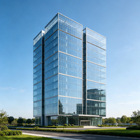 Bâtiment de bureaux multi-étages en structure métallique préfabriquée économique