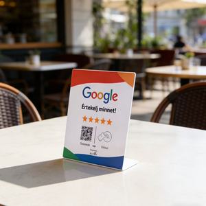Support <span class=keywords><strong>de</strong></span> <span class=keywords><strong>carte</strong></span> RFID NFC Google Review - Acrylique étanche 13,56 MHz Appuyez pour noter pour les restaurants - Product Image 1