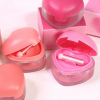 Nouveau Rouge à Lèvres Crème Compact en Forme de Cœur, Masque Lèvres, Fard à Paupières, Contour et Highlighter