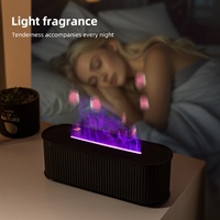 Diffuseur d'arômes à simulation de flamme avec lumière dégradée colorée, humidificateur intelligent à ultrasons