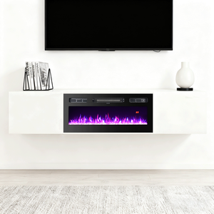 Centro de Entretenimiento Directo de Fábrica con Almacenamiento, Soporte para TV, Chimenea Eléctrica con Luz LED Moderna - Product Image 1