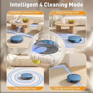 Robot Vacuum Mop Smart Robotic <b>Cleaner</b> APP/Remote/Voice Control Scheduled Cleaning Slim Body Self-Charging Pet <b>Hair</b> 2-in-1 Vacuu - Product Image 5