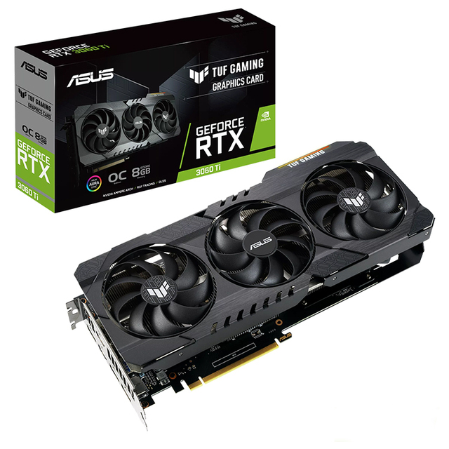 Used ASU'S GEFORCE TUF Gaming GeForce RTX 3060 Ti OC Edition Graphics Card Support OverClock