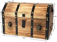Coffre de rangement en bois vintage extra large pour organiser les vêtements, les linge et les articles saisonniers, boîte en bois élégante, artisanat en bois