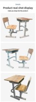 Ensembles de tables et chaises en bois disponibles en gros lots, matériel pédagogique pour les campus scolaires