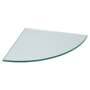 Elegante ripiano a parete galleggiante in vetro temperato <span class=keywords><strong>angolare</strong></span> a un livello per decorazioni e mobili - Product Image 2
