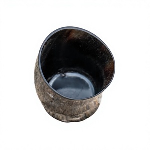 Verre à bière personnalisé en corne de buffle/bœuf polie, gravé sur le thème viking, cadeau d'entreprise écologique pour la revente FAIZA CRAFT FC-8618 - Product Image 5