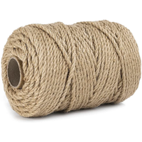 Ficelle de jute naturelle noire de 3mm d'épaisseur, ficelle de jardin Matériaux d'emballage industriels très résistants Emballage de ficelle