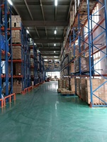 Système industriel de supports à palettes sans boulons en acier Rayonnage à palettes à usage intensif démantelé Supports et étagères empilables