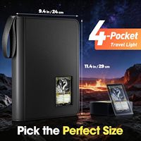 Classeur Premium à 4 pochettes avec fenêtre pour cartes à collectionner, capacité 144 cartes, en PU