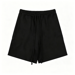 Trendy Casual Cotton Wreath Collection <b>Shorts</b> Drawstring Embroidery Knit 100% Cotton Puff Print <b>Sweatpants</b> <b>Shorts</b> - Product Image 5