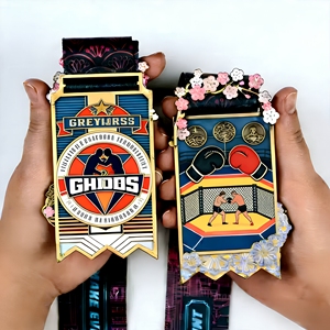 เหรียญรางวัลกีฬา<span class=keywords><strong>มวย</strong></span>ปล้ำและมวยแบบกำหนดเอง 3 มิติ เหรียญรางวัลการแข่งขันศิลปะการต่อสู้แบบปรับแต่งได้ - Product Image 1