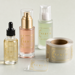 Etiquetas de Lujo para Botellas de Fragancia, Troqueladas, con Lámina Dorada, Personalizadas, Resistentes al Aceite, <span class=keywords><strong>Película</strong></span> Metálica Autoadhesiva, Impresas con UV, de Fábrica - Product Image 2