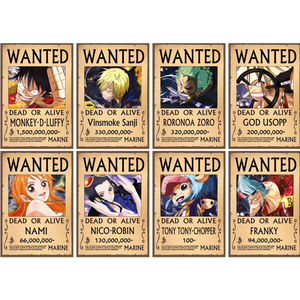 Lot de 8 affiches de recherche d'anime de haute qualité dans un sac OPP - Product Image 1