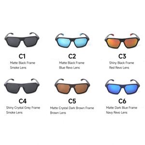 Lunettes de soleil polarisées tendance pour hommes, avec verres TAC de forme personnalisée, protection UV400, monture TR90, idéales pour la pêche en extérieur et la conduite, avec logo. - Product Image 6