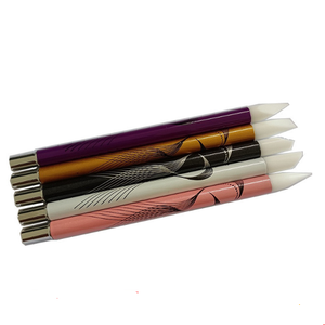 Lot de 5 brosses à ongles en silicone souple personnalisées, avec manche métallique coloré, outil de gravure et de tamponnage, stylo à ongles pour manucure en salon - Product Image 4