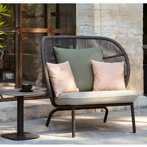 Dreamhoue – canapé nordique en rotin de haute qualité, chaise de loisirs de jardin, mobilier d'extérieur, ensemble de canapés à dossier haut et à dossier bas