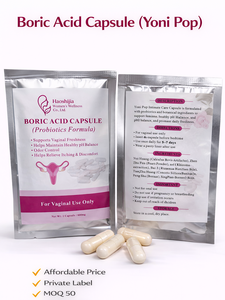 Supositorios Vaginales de Ácido Bórico Femeninos OEM, Marca Privada, Insertos para Equilibrio Íntimo, Suministro de Fábrica GMP, Soporte FBA, Yoni Pop - Product Image 1