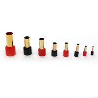 Accessoires de câblage pour l'amélioration de l'audio automobile, câbles d'alimentation pour voiture, fils de haut-parleurs, embouts en cuivre pur plaqués or, manchons en tube doré