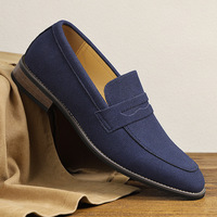 Mocassins en daim pour hommes, chaussures habillées classiques à enfiler, confortables pour le quotidien et les occasions formelles