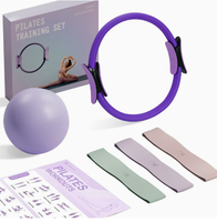 Ensemble d'équipements de Pilates pour la maison, ballon de yoga miniature en PVC, anneau de Pilates Magic Circle, bande de résistance élastique légère.