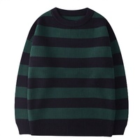 Pull-over à manches longues pour homme en mélange de laine respirant et à séchage rapide, rayé sur le devant, décontracté, pour le bureau, entièrement personnalisable