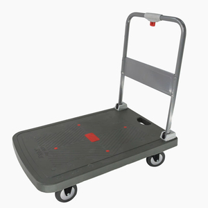 Four-Wheel <b>Platform</b> <b>Trolley</b> ABS Plastic Deck Steel Frame Industrial Heavy Duty Design for Warehouse Use Load Capacity 150-300 - Product Image 1